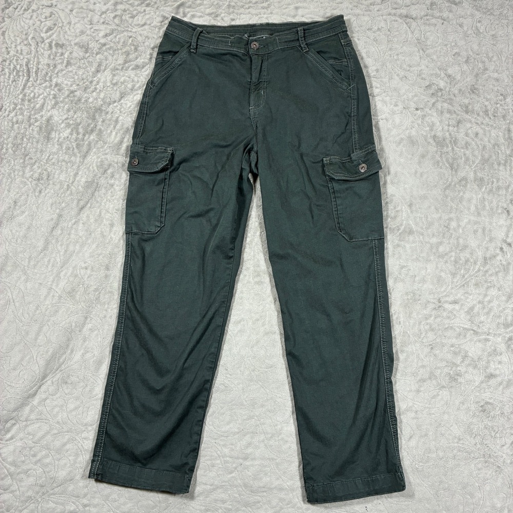 Kuhl Womens Hiking Pants Size M Green Kultivatr Kargo Crop Utility Outdoors UPF
